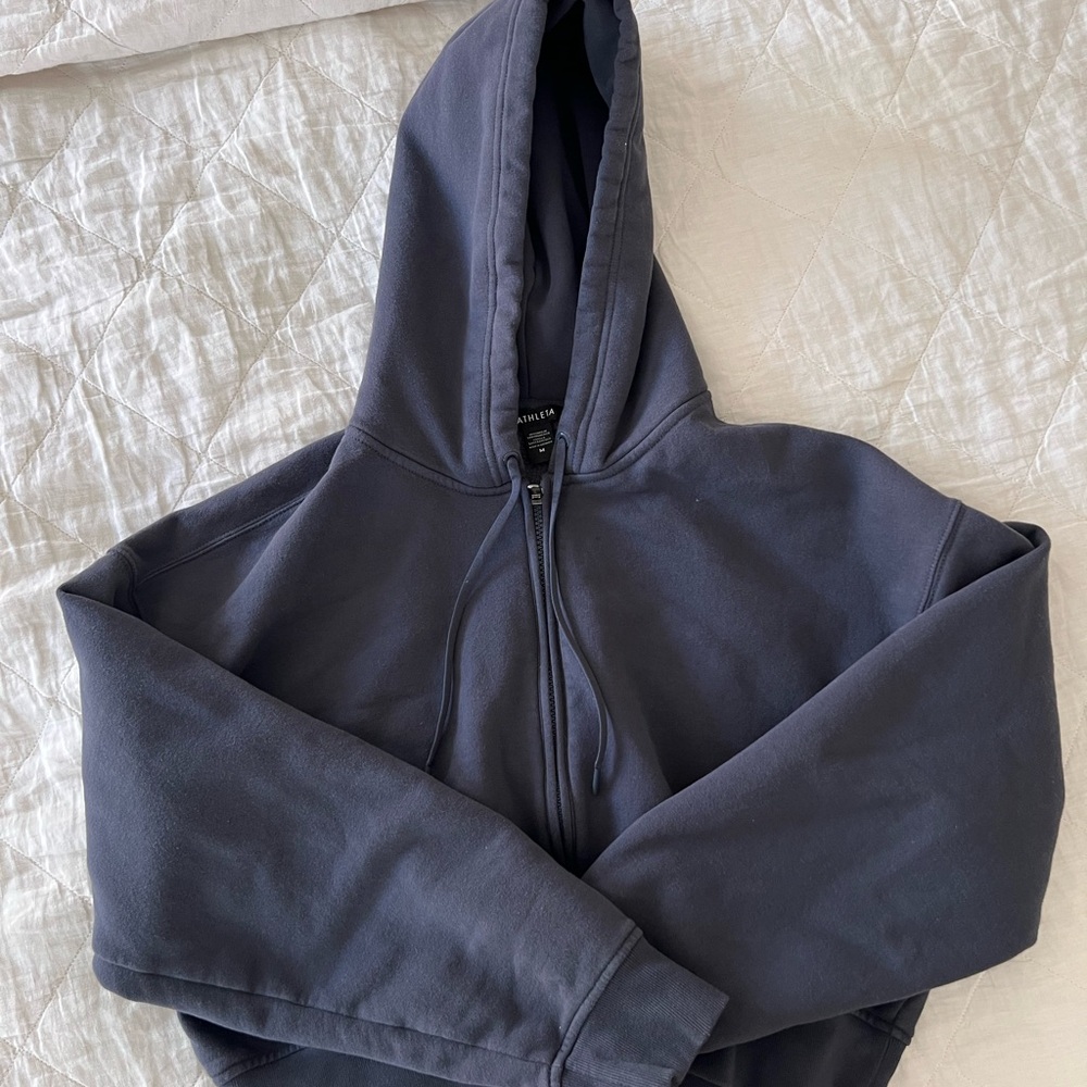 Athleta Navy Blue Hoodie Jacket